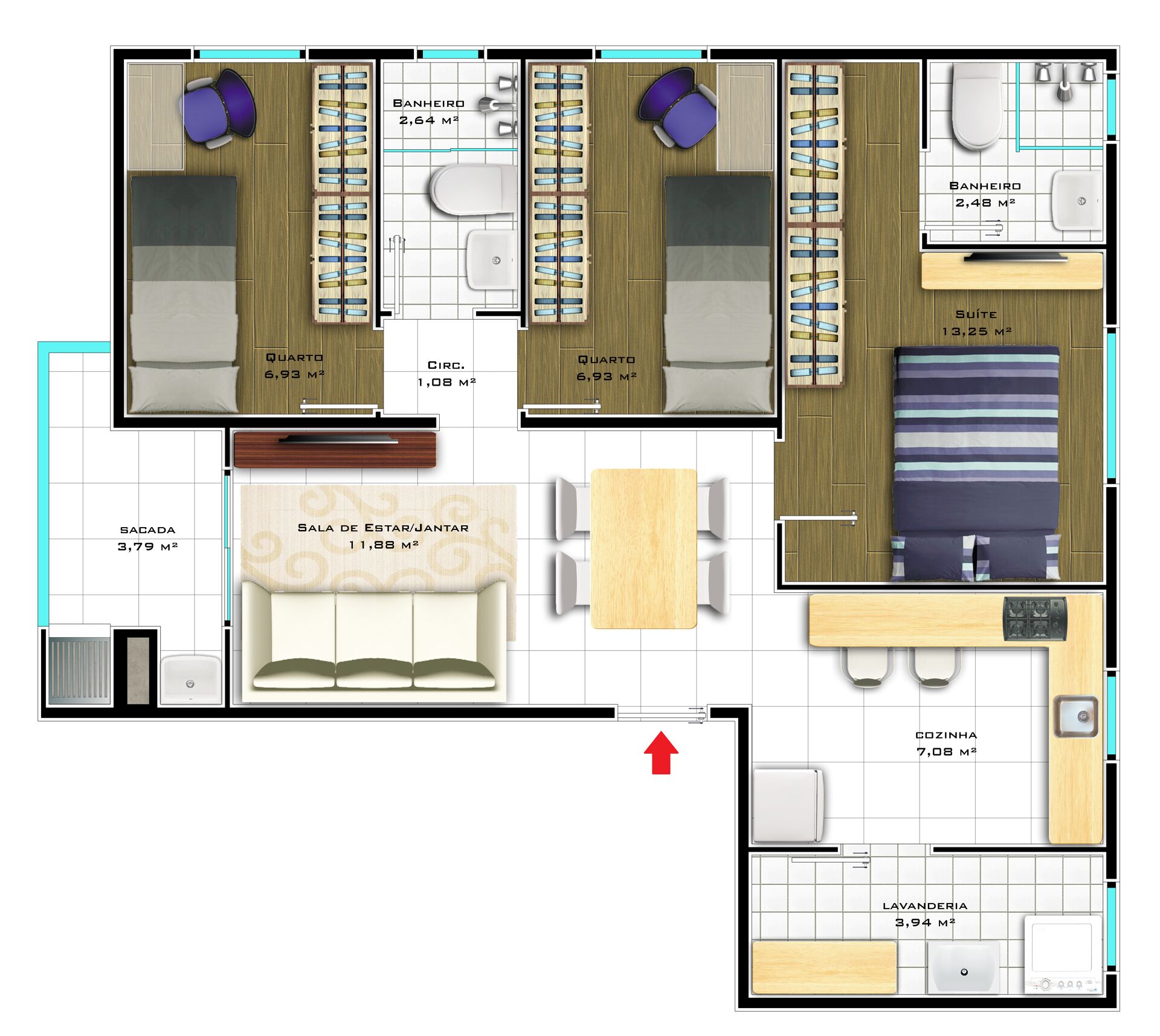 Apartamento, 3 quartos, 65 m² - Foto 12