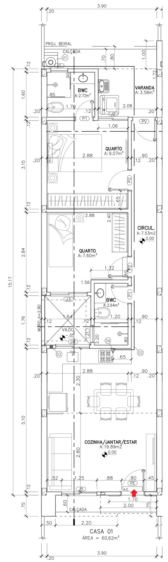 Sobrado, 2 quartos, 60 m² - Foto 9