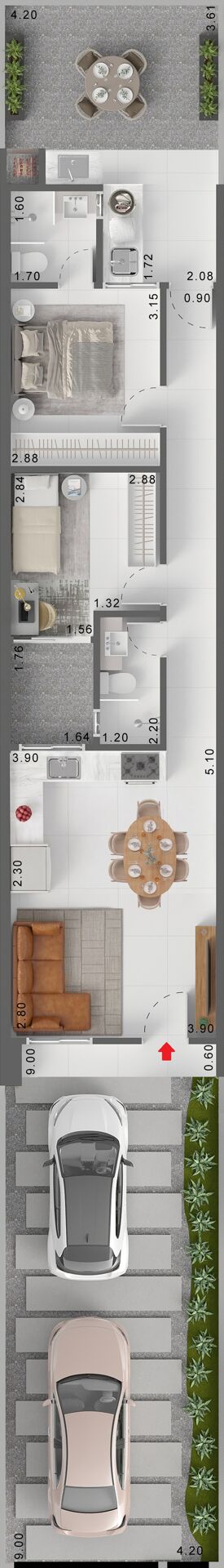 Sobrado, 2 quartos, 60 m² - Foto 8