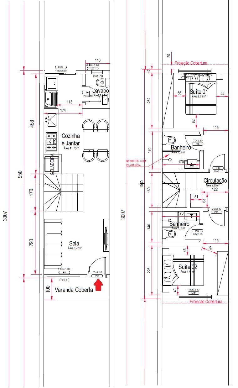 Sobrado, 2 quartos, 68 m² - Foto 6