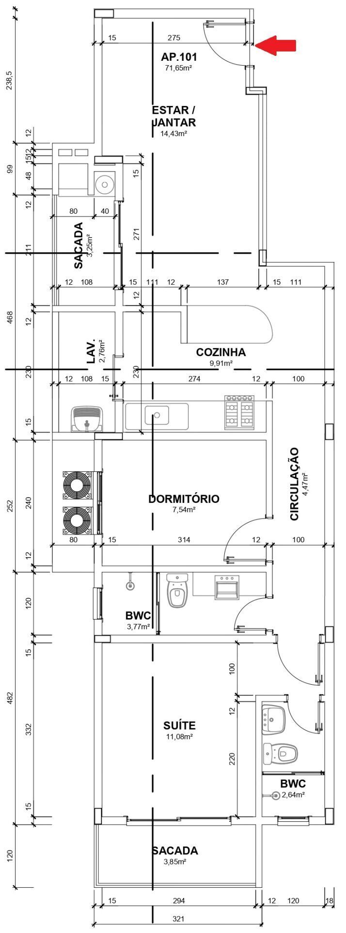 Apartamento à venda com 2 quartos, 71m² - Foto 9