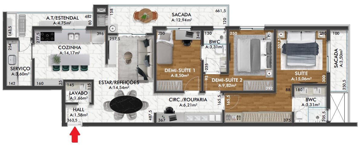 Apartamento à venda com 3 quartos, 109m² - Foto 11