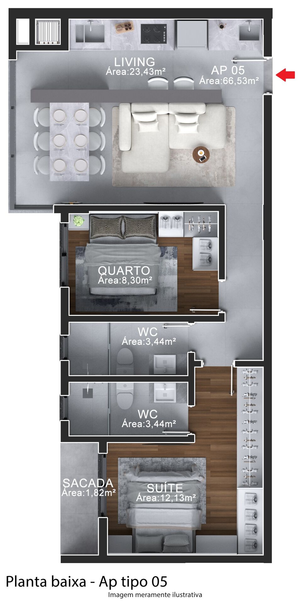 Apartamento, 2 quartos, 66 m² - Foto 15