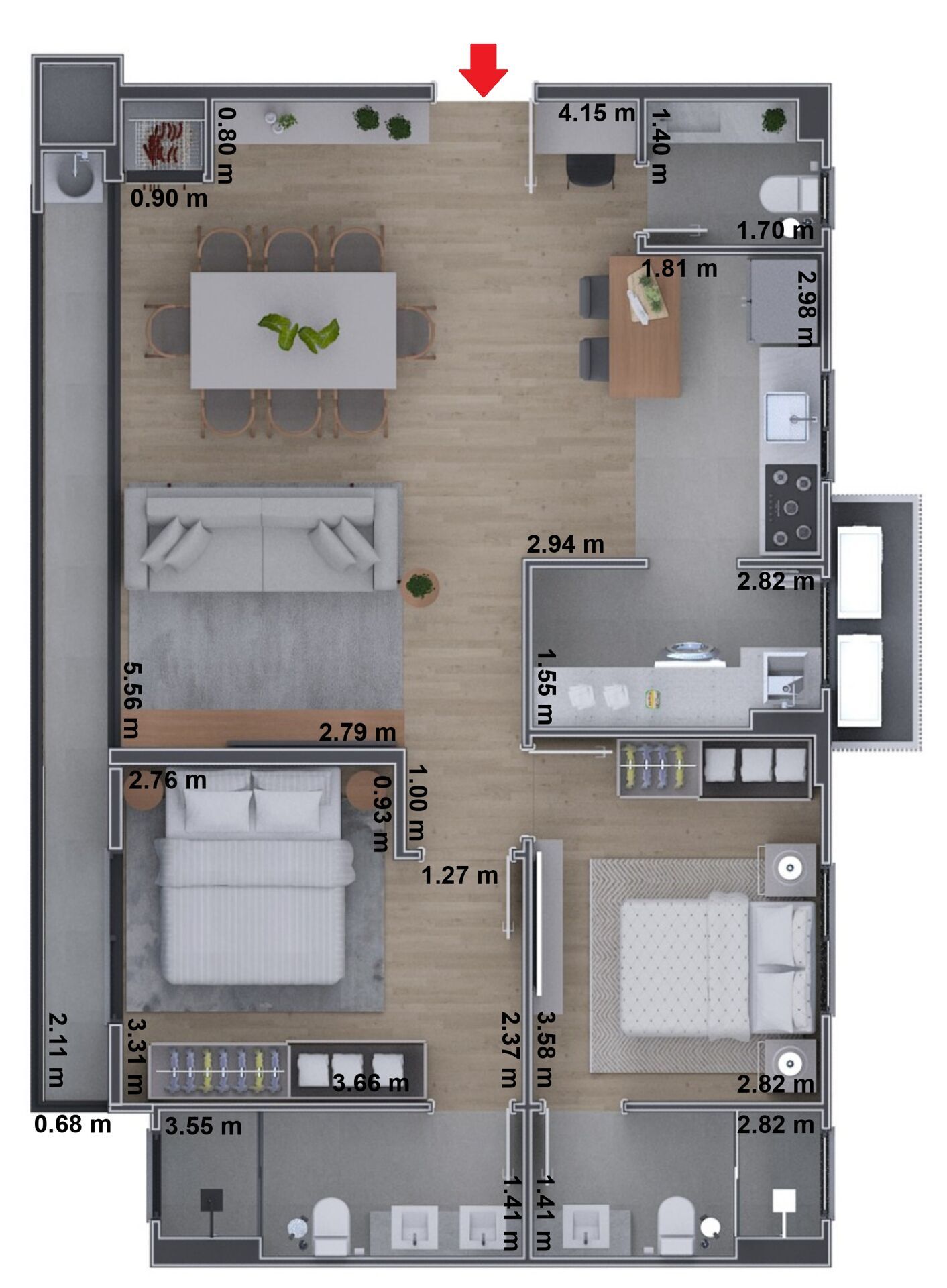 Apartamento, 2 quartos, 91 m² - Foto 12