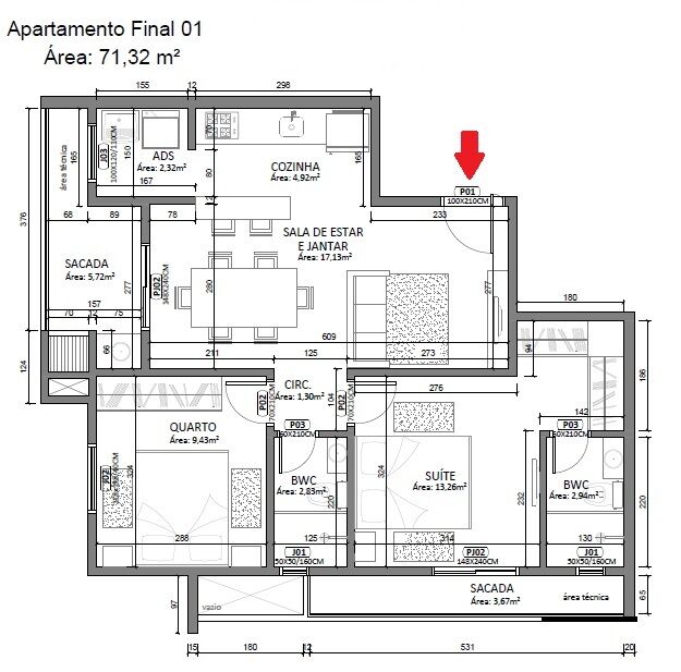 Apartamento à venda com 2 quartos, 71m² - Foto 11