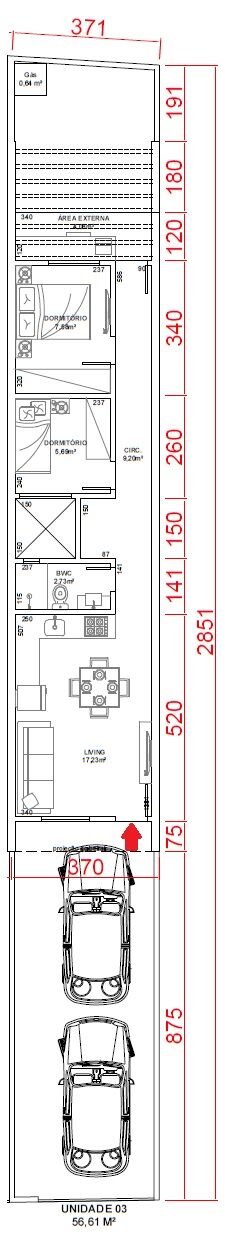 Sobrado, 2 quartos, 56 m² - Foto 8