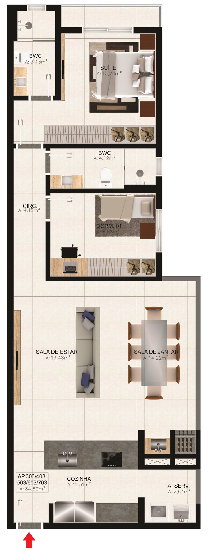 Apartamento, 2 quartos, 85 m² - Foto 7