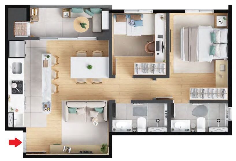 Apartamento, 2 quartos, 52 m² - Foto 17