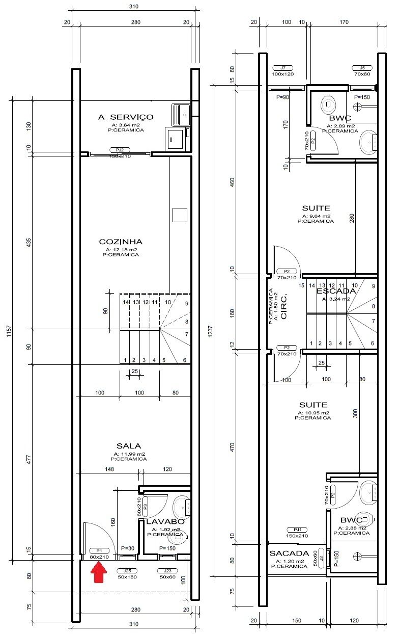 Sobrado, 2 quartos, 72 m² - Foto 14