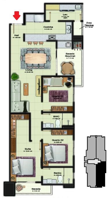 Apartamento à venda com 3 quartos, 106m² - Foto 16