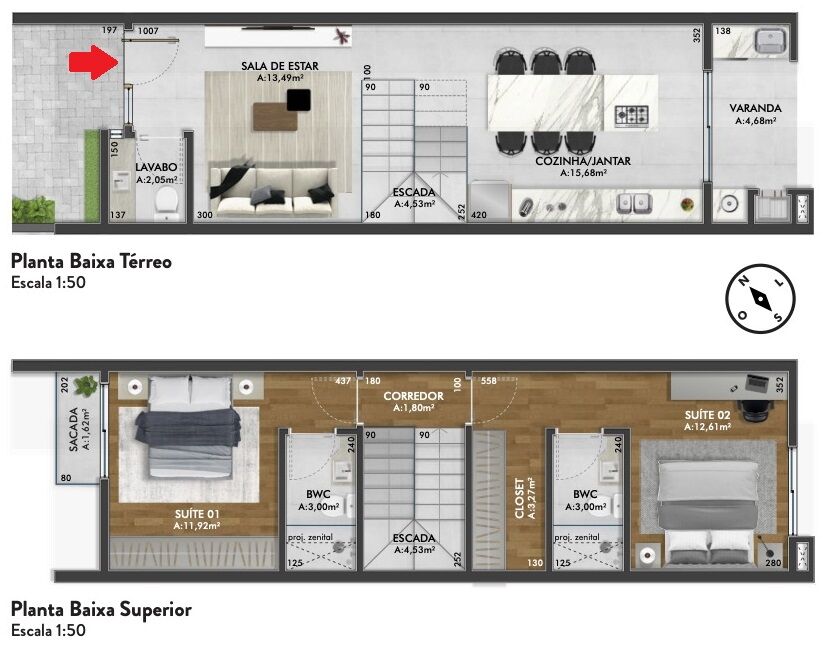 Sobrado à venda com 2 quartos, 92m² - Foto 9