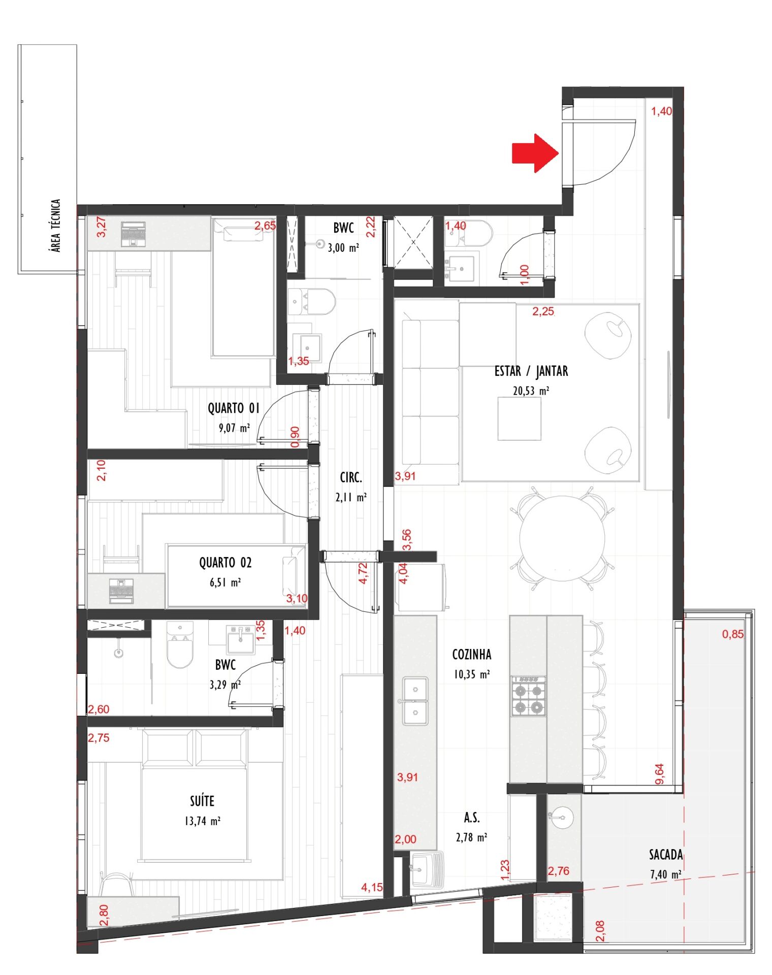 Apartamento à venda com 3 quartos, 94m² - Foto 13