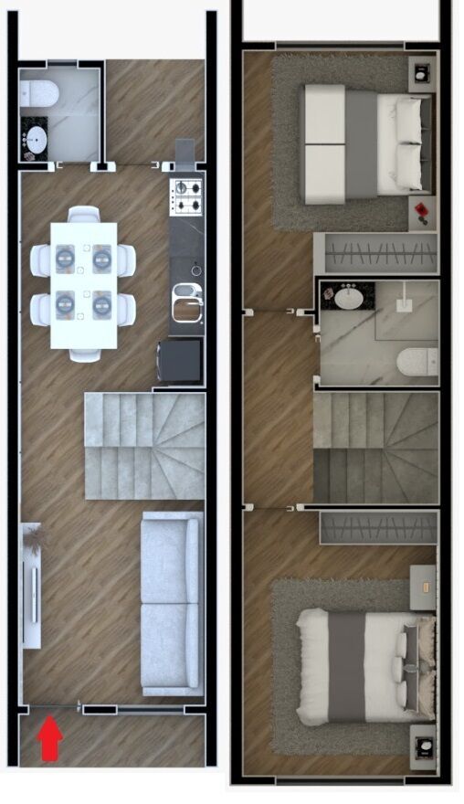 Sobrado, 2 quartos, 64 m² - Foto 4