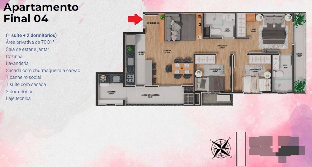 Apartamento à venda com 2 quartos, 70m² - Foto 15