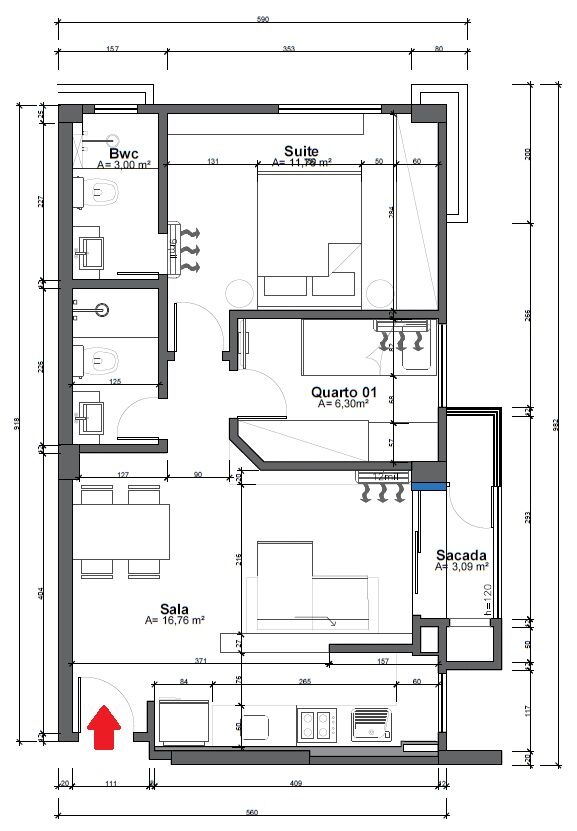 Apartamento, 2 quartos, 56 m² - Foto 17
