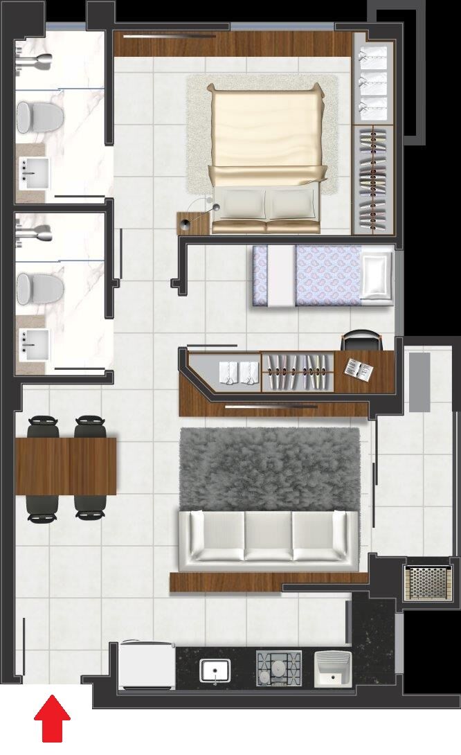 Apartamento, 2 quartos, 56 m² - Foto 16