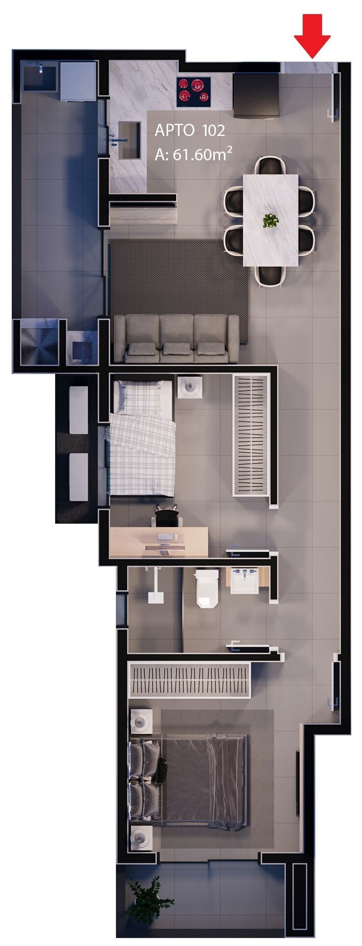 Apartamento, 2 quartos, 61 m² - Foto 6