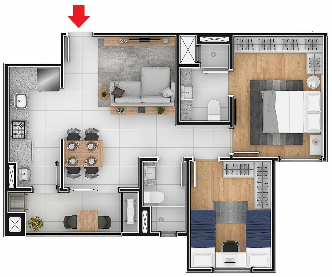 Apartamento à venda com 2 quartos, 66m² - Foto 14