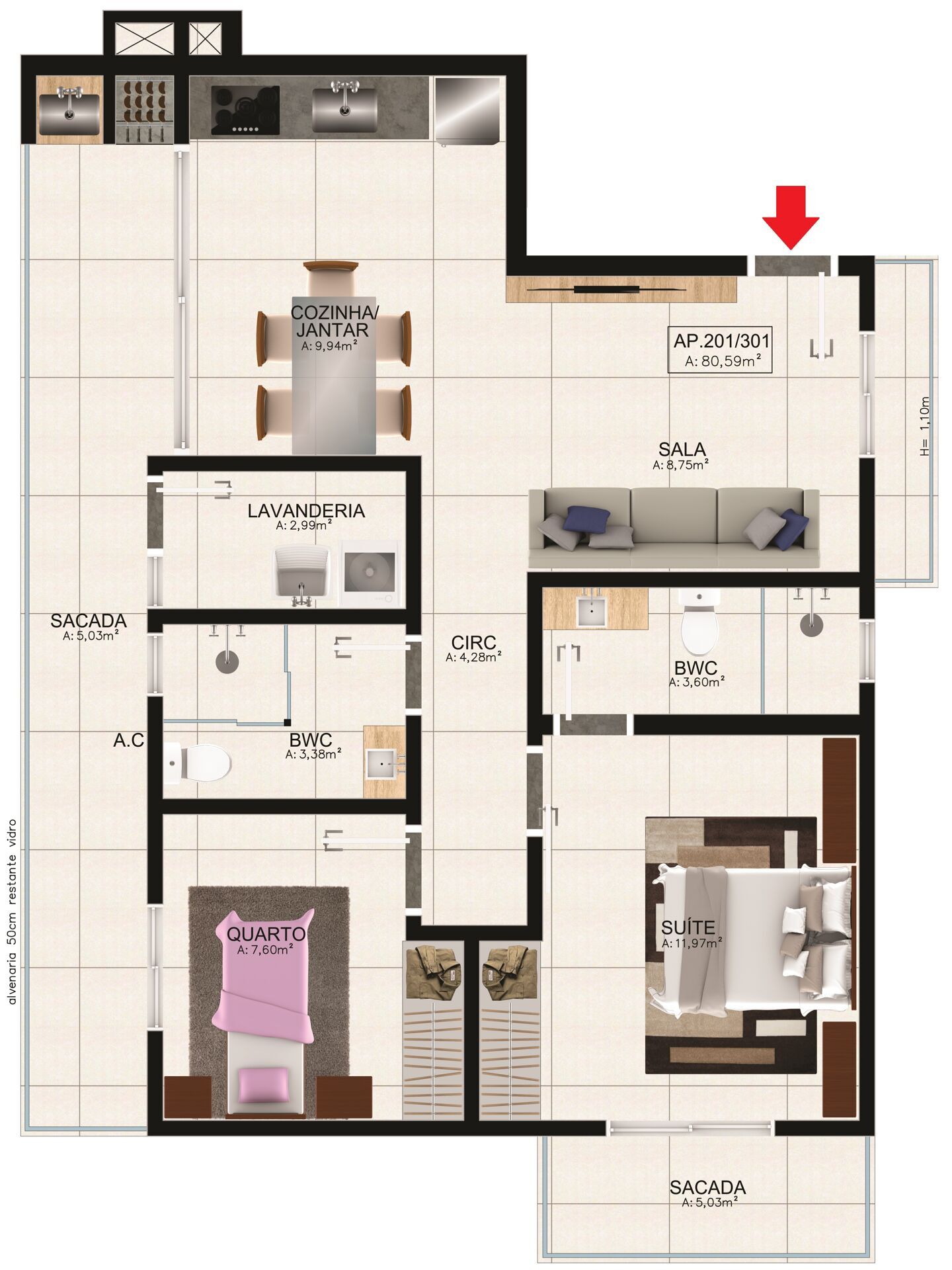 Apartamento, 2 quartos, 80 m² - Foto 14