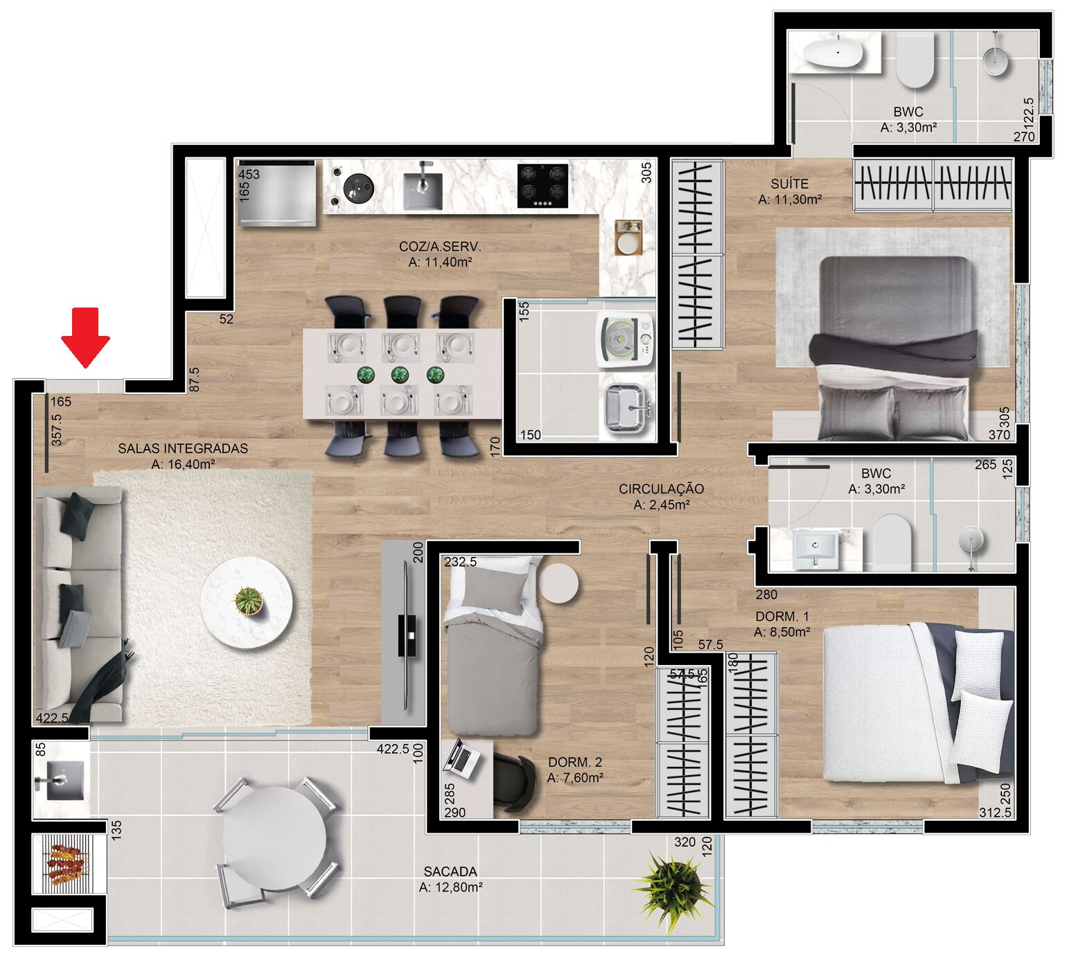 Apartamento à venda com 3 quartos, 88m² - Foto 14