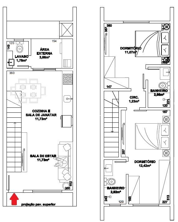 Sobrado, 2 quartos, 71 m² - Foto 9