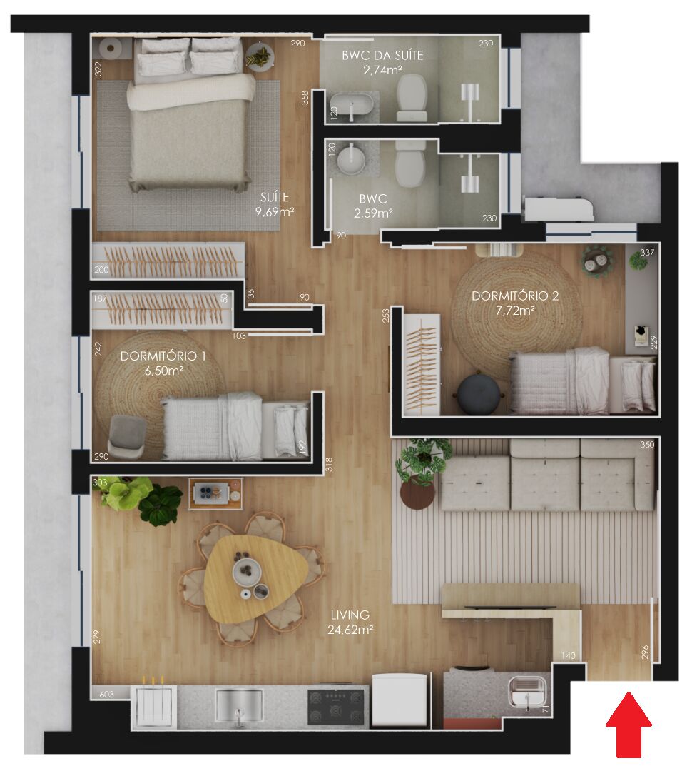 Apartamento à venda com 3 quartos, 73m² - Foto 13