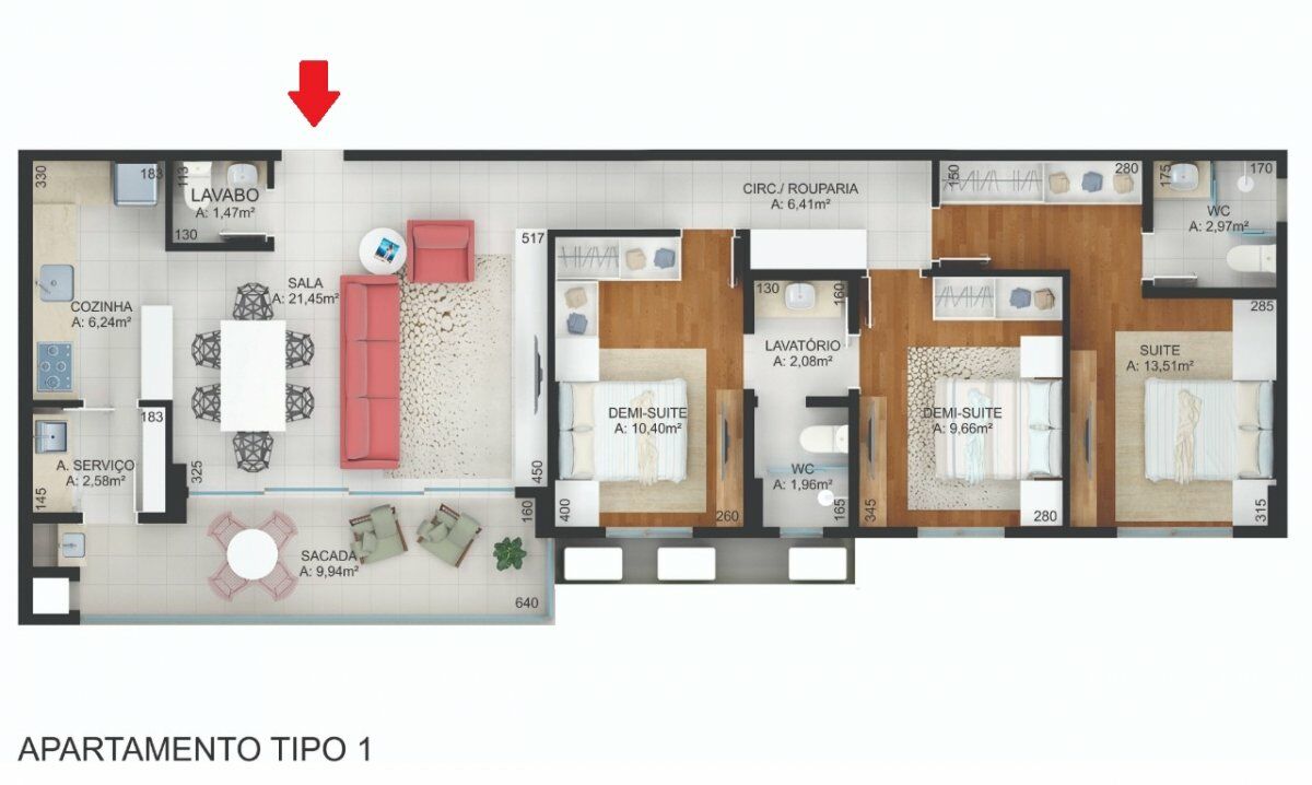 Apartamento à venda com 3 quartos, 104m² - Foto 7