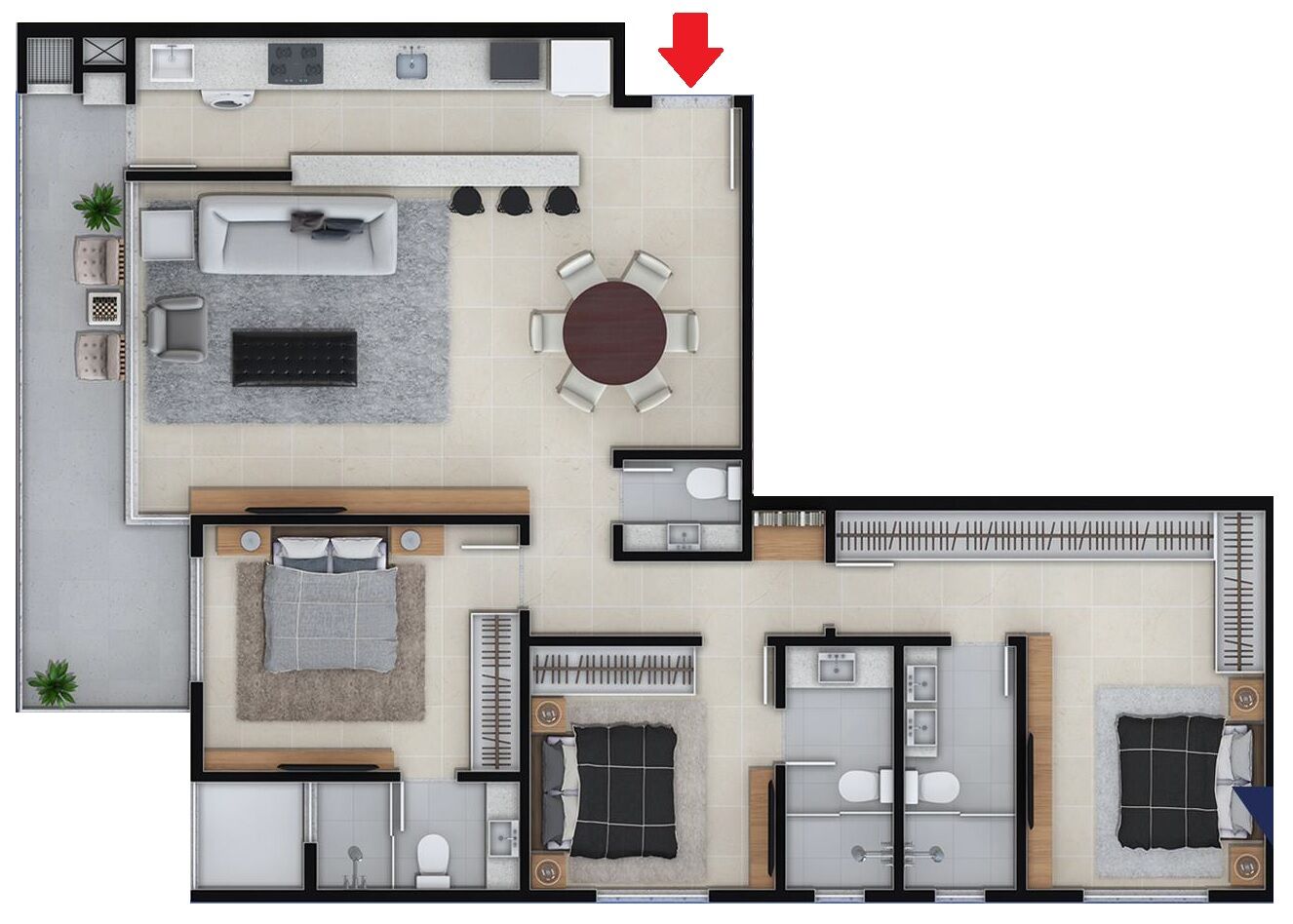 Apartamento à venda com 3 quartos, 122m² - Foto 17