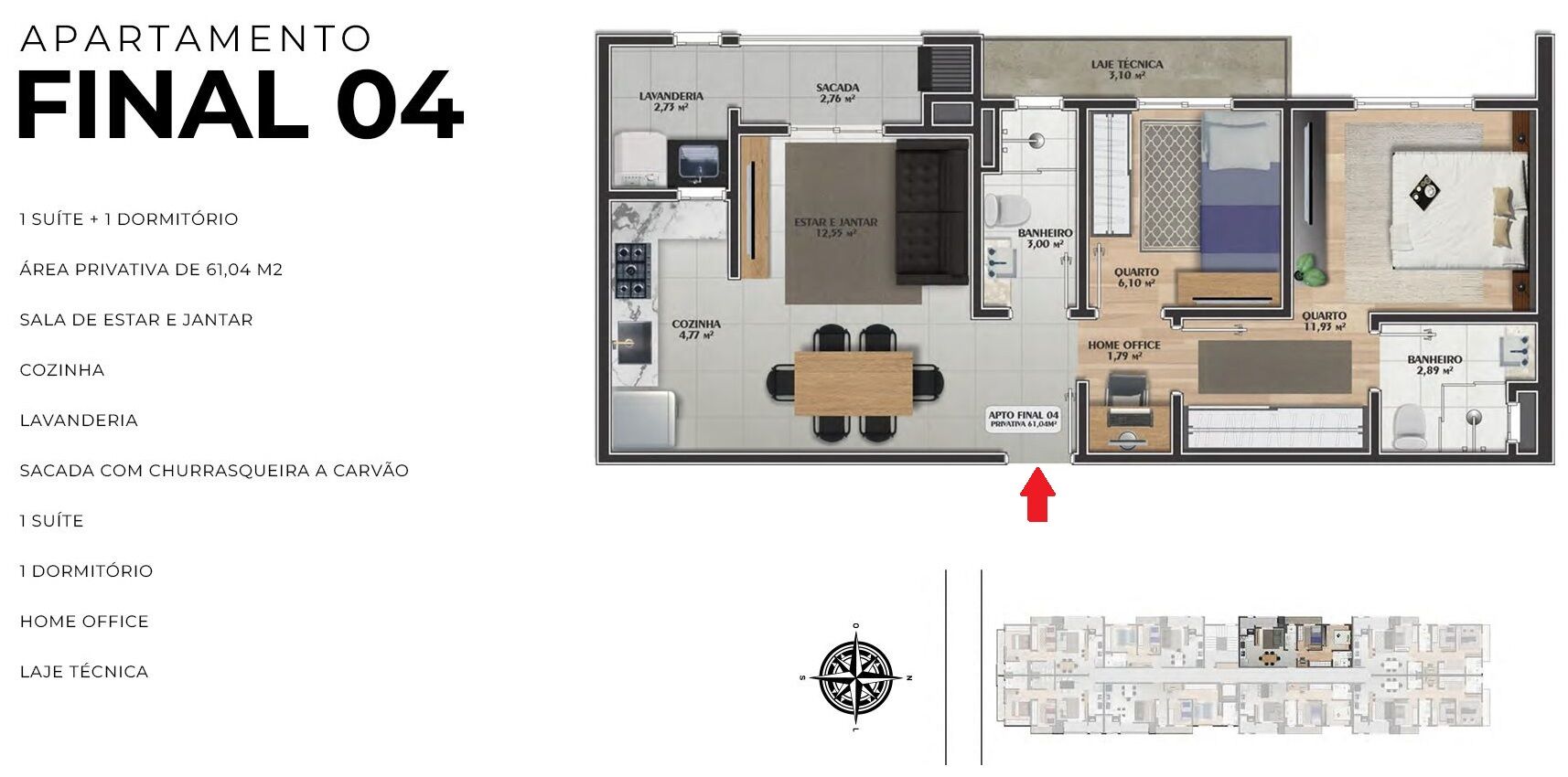 Apartamento à venda com 2 quartos, 61m² - Foto 17