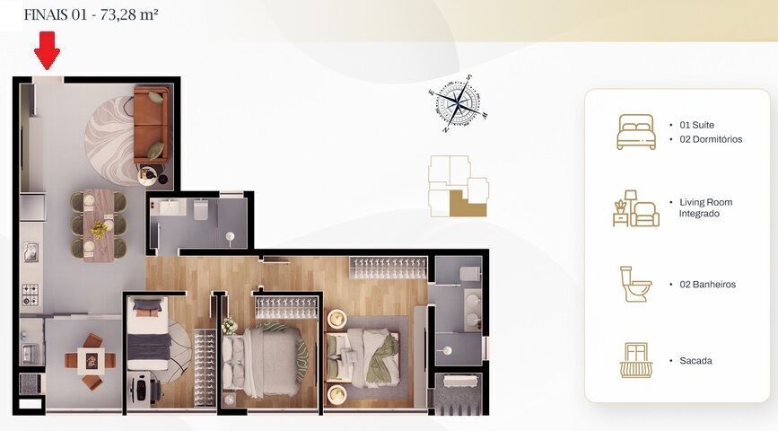 Apartamento, 3 quartos, 73 m² - Foto 14