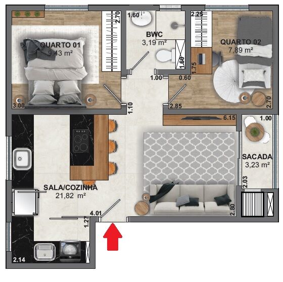 Apartamento à venda com 2 quartos, 52m² - Foto 11