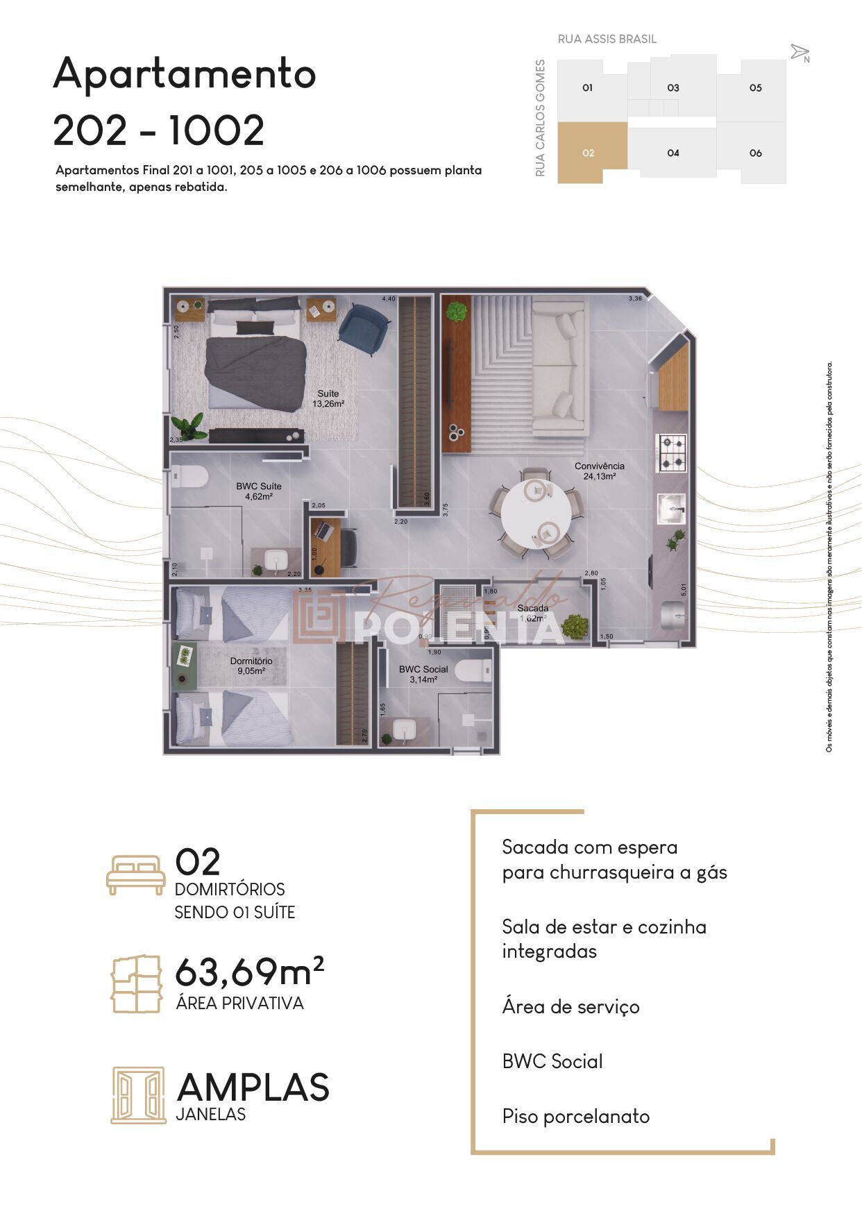 Apartamento à venda com 2 quartos, 63m² - Foto 7