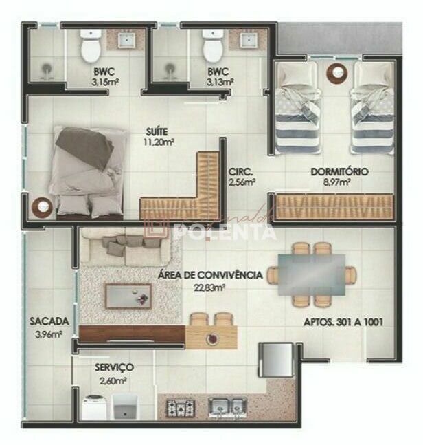 Apartamento à venda com 2 quartos, 69m² - Foto 8