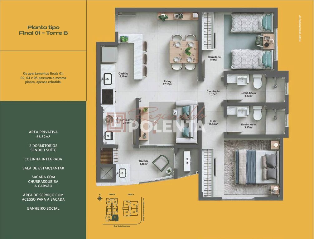 Apartamento, 2 quartos, 66 m² - Foto 19