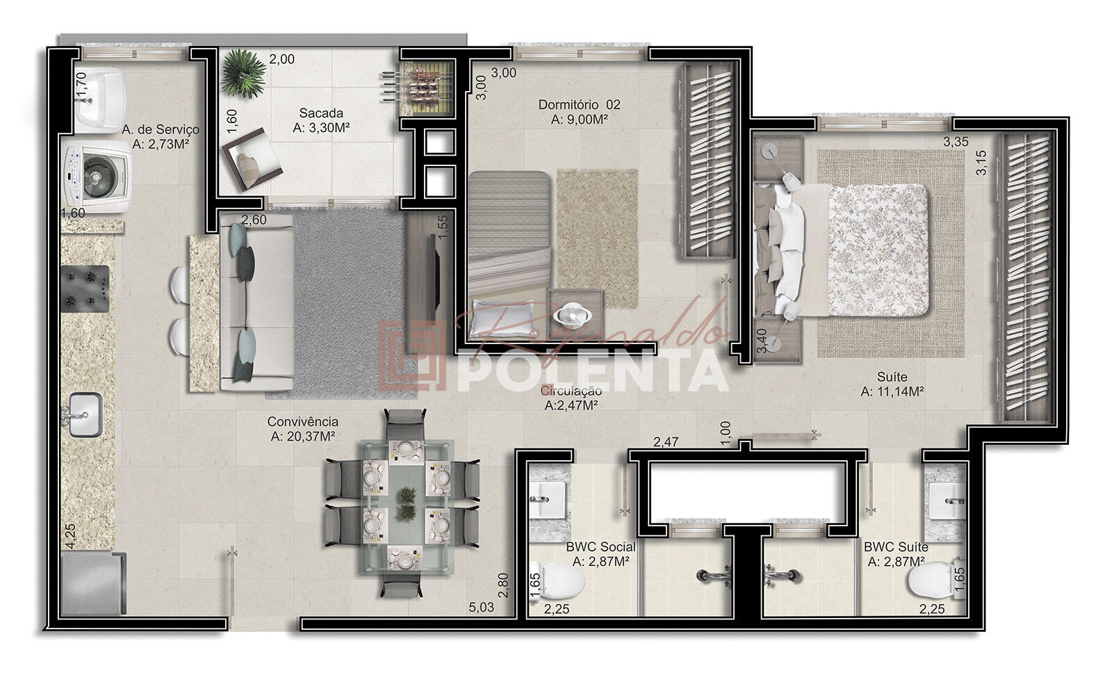 Apartamento à venda com 2 quartos, 65m² - Foto 9