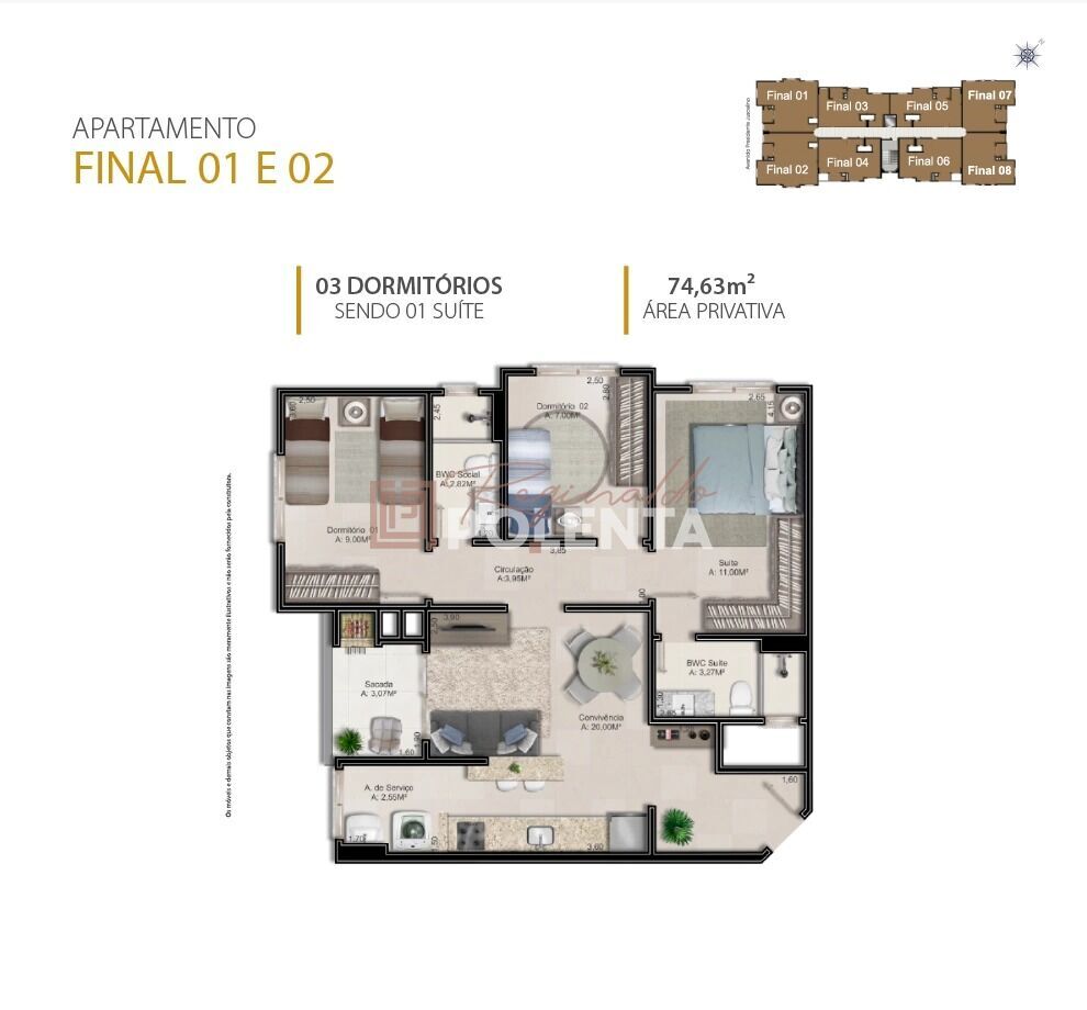 Apartamento à venda com 2 quartos, 74m² - Foto 12