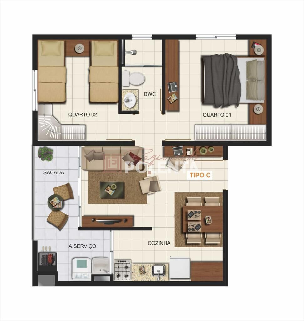 Apartamento, 2 quartos, 44 m² - Foto 16