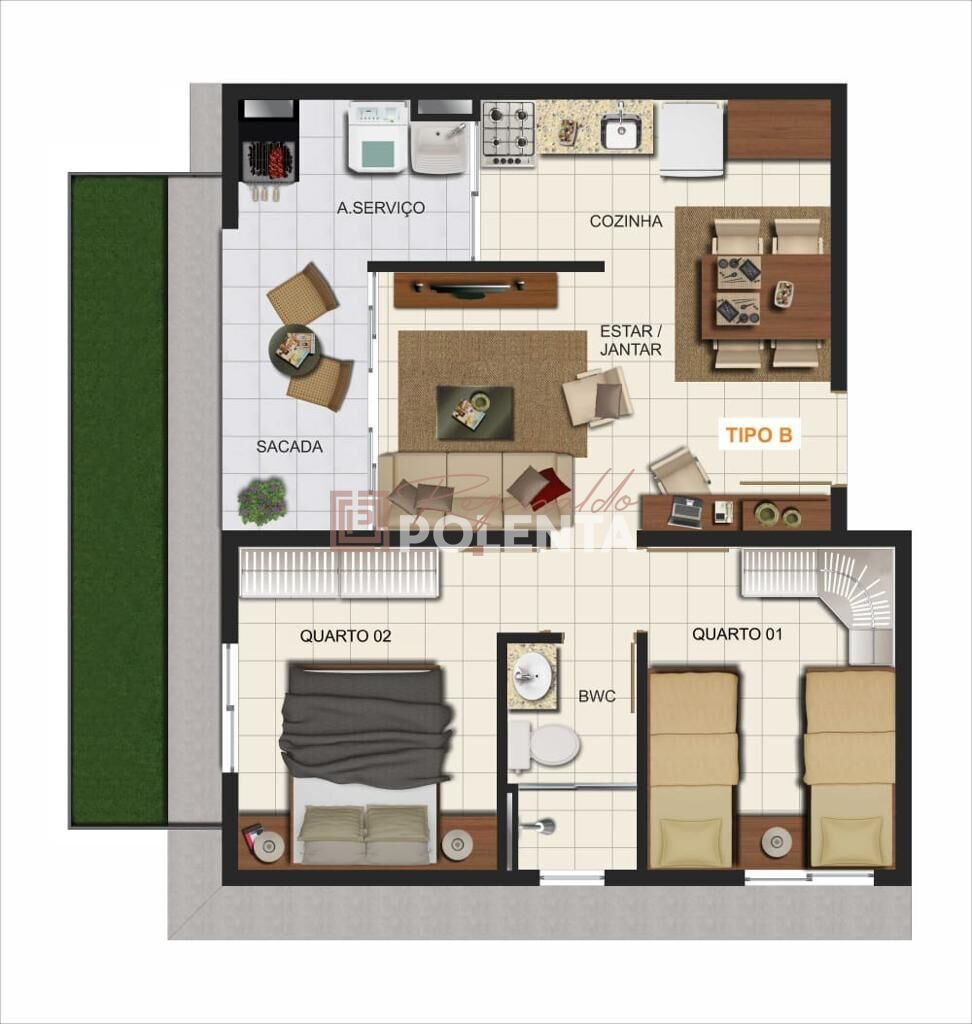 Apartamento, 2 quartos, 44 m² - Foto 17