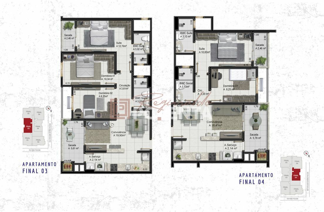 Apartamento à venda com 2 quartos, 68m² - Foto 6