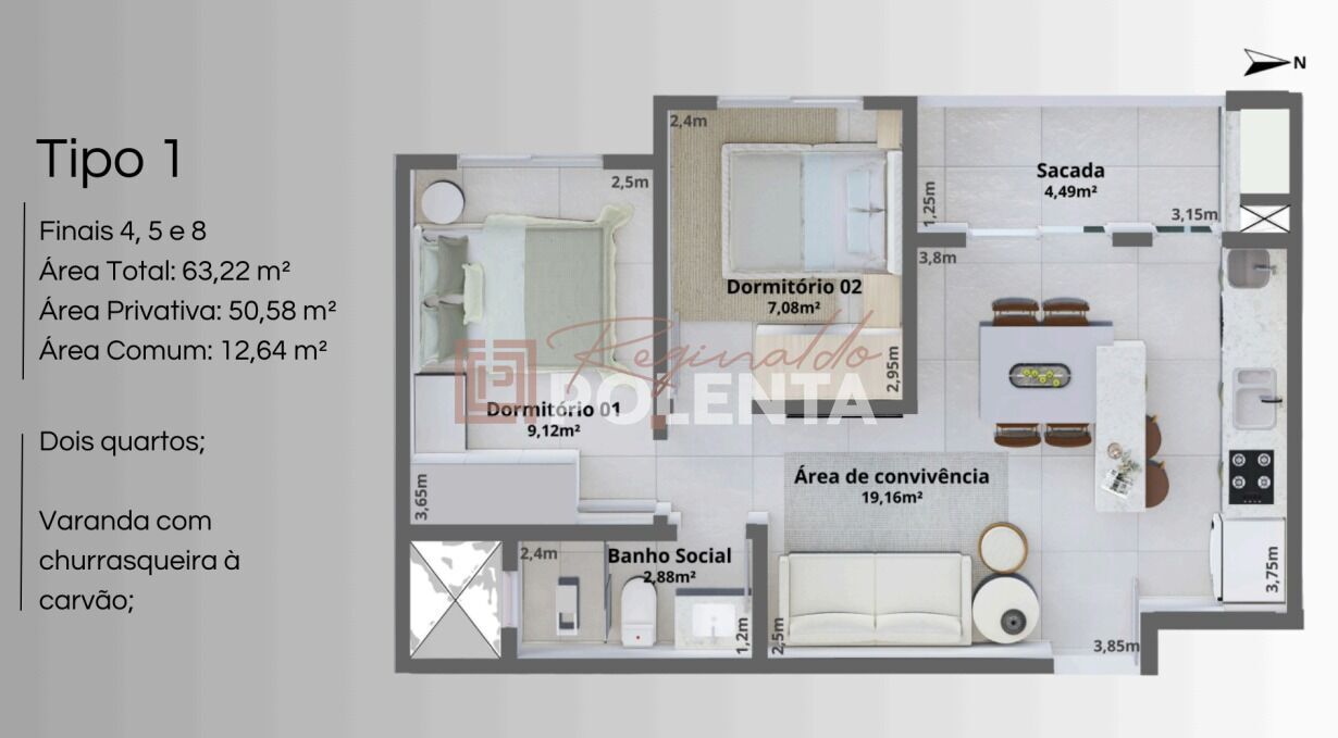 Apartamento à venda com 2 quartos, 52m² - Foto 23