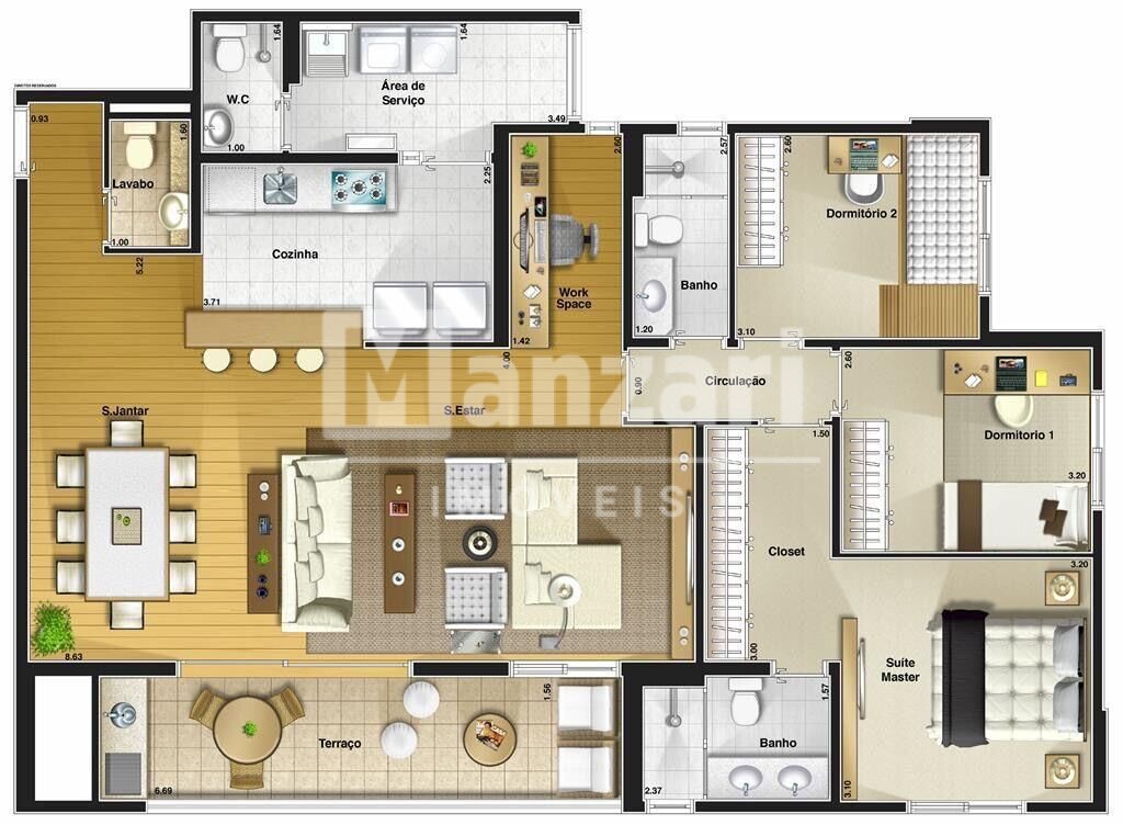 Apartamento à venda com 3 quartos, 126m² - Foto 23