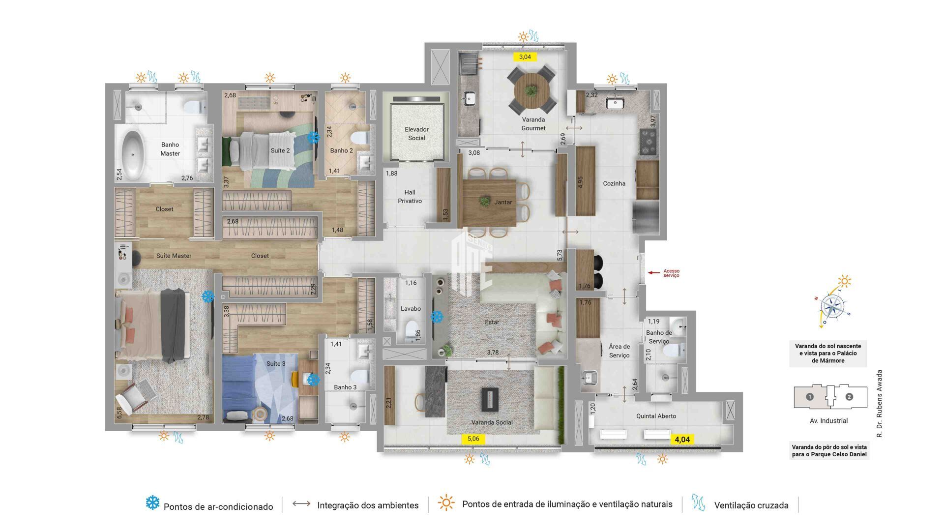 Apartamento, 3 quartos, 165 m² - Foto 84