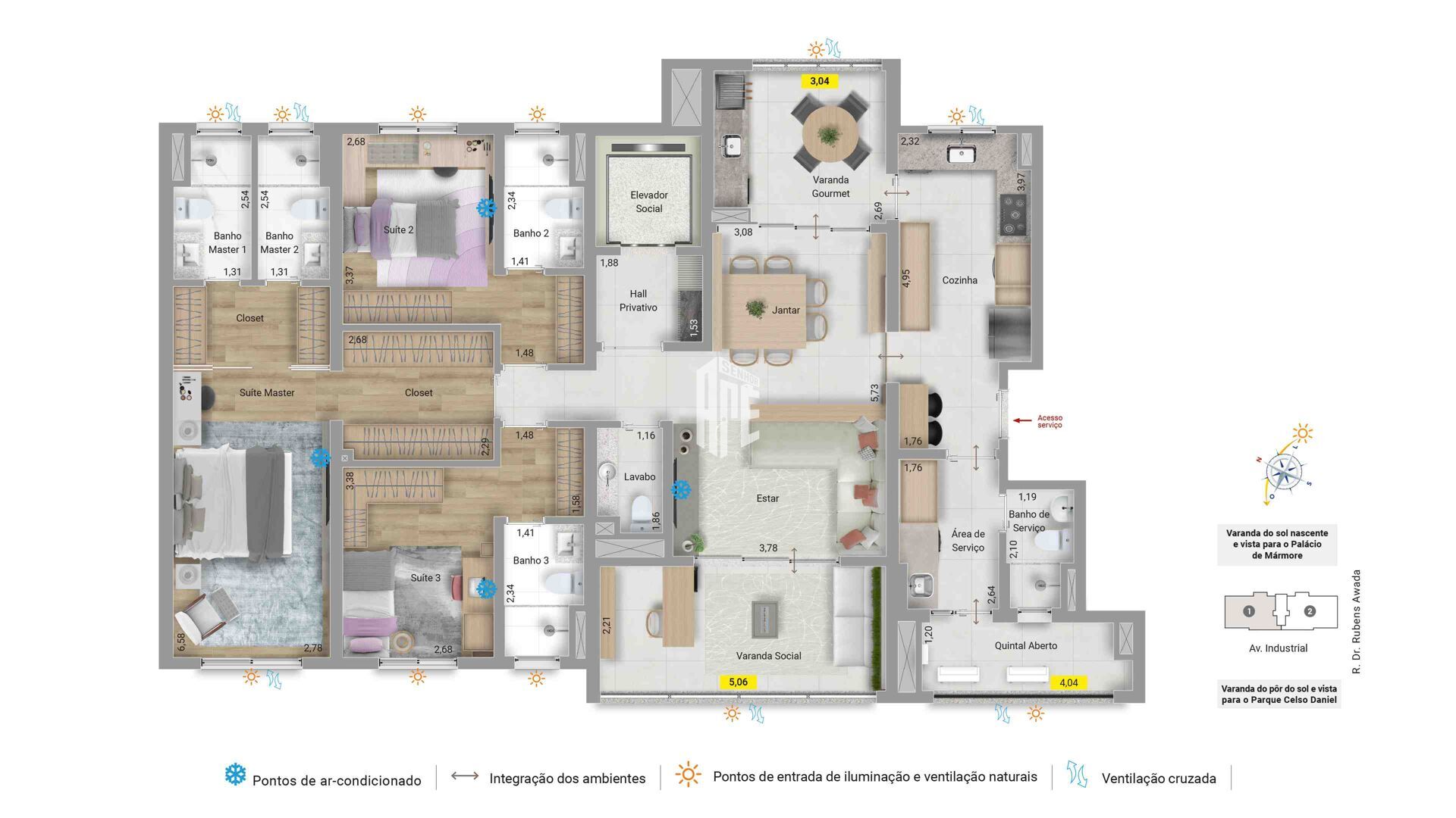 Apartamento, 3 quartos, 165 m² - Foto 87