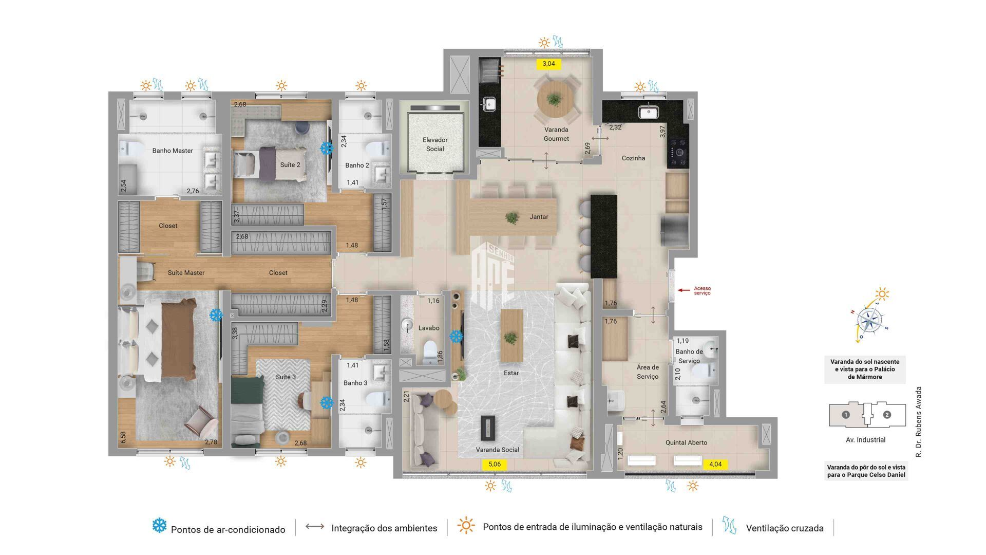 Apartamento, 3 quartos, 165 m² - Foto 86
