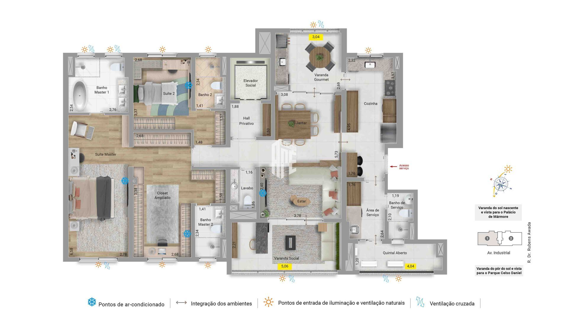 Apartamento, 3 quartos, 165 m² - Foto 85