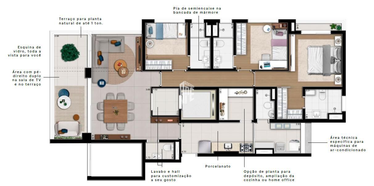 Apartamento à venda com 3 quartos, 138m² - Foto 85