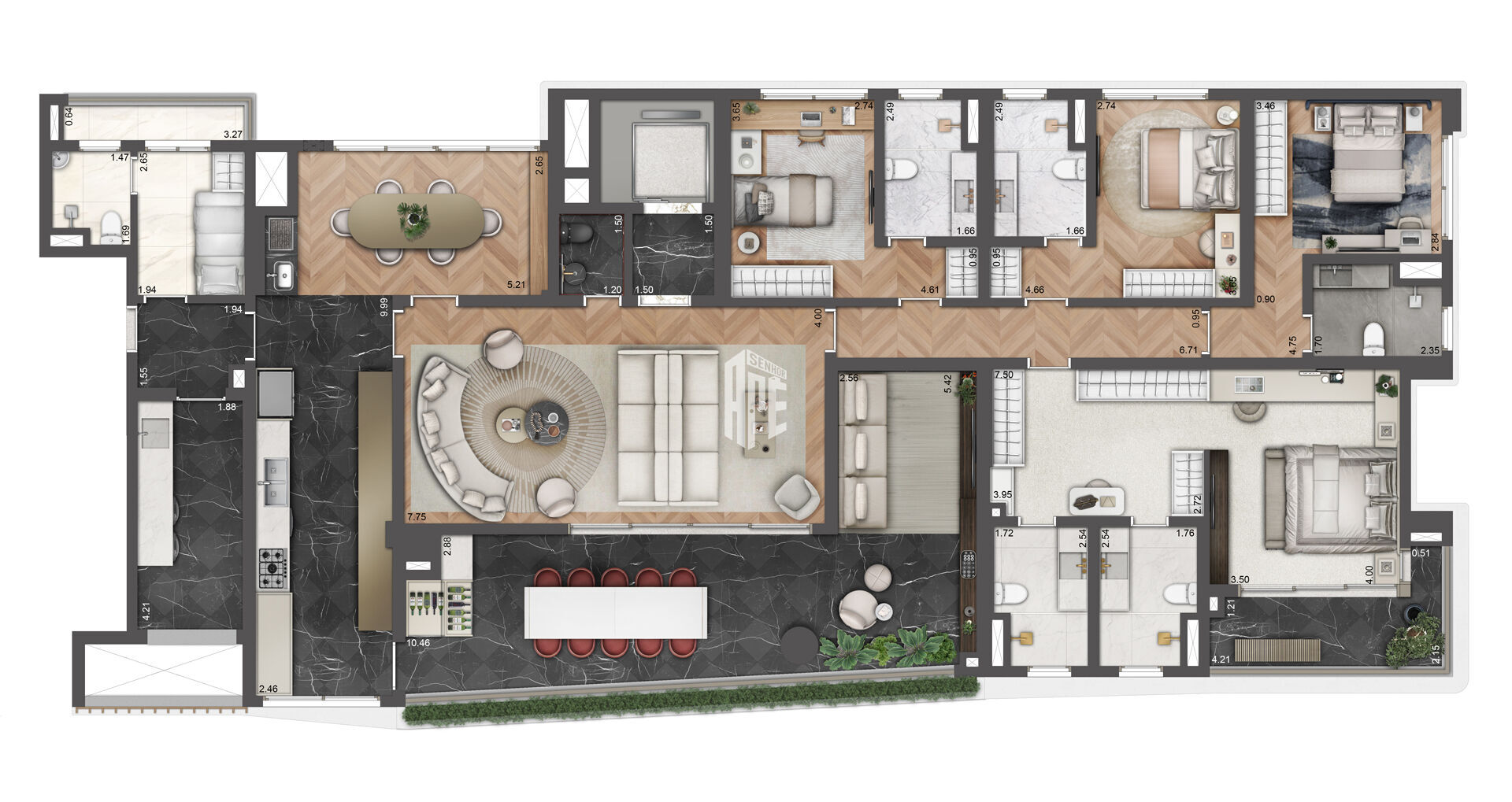 Apartamento, 4 quartos, 264 m² - Foto 82
