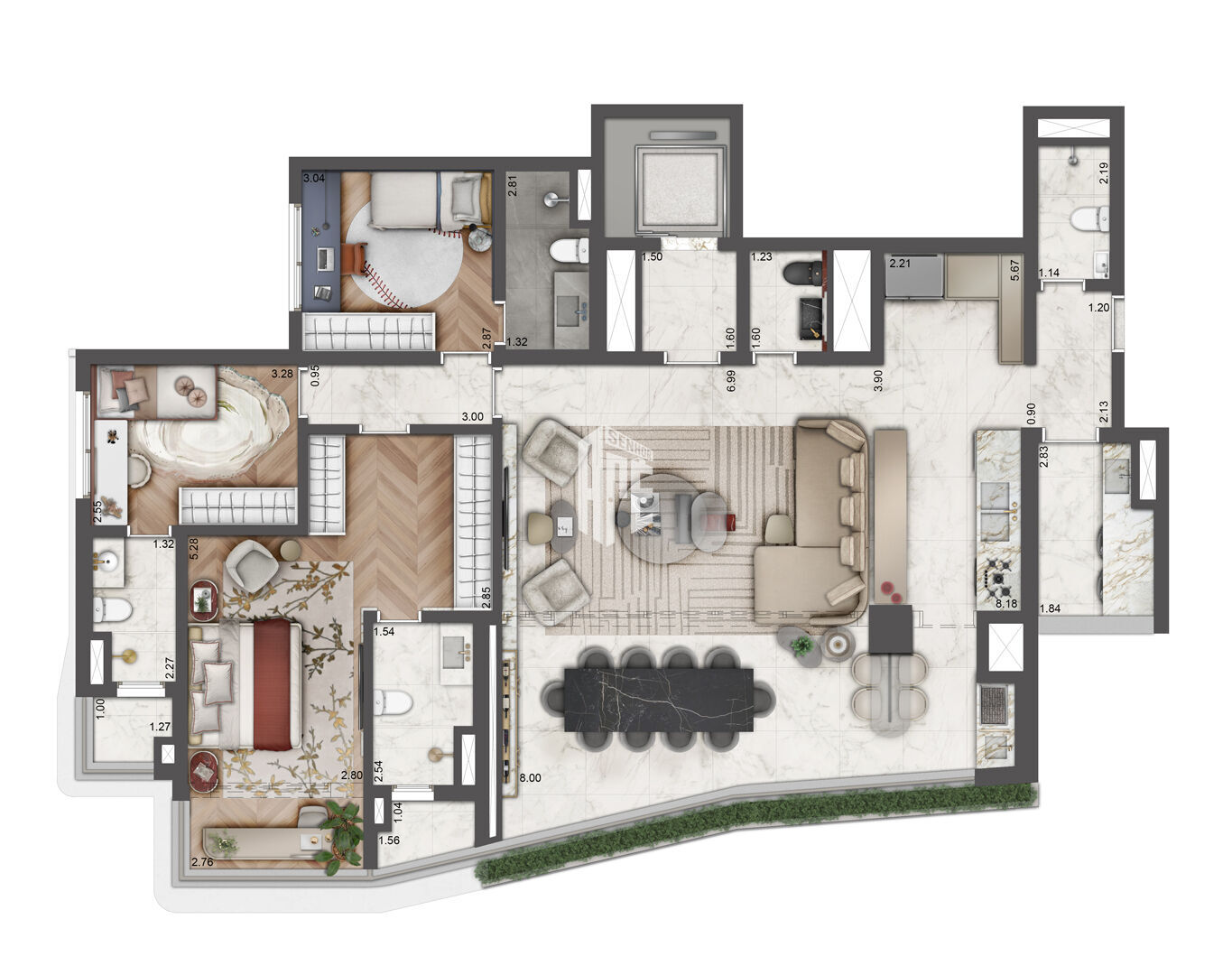 Apartamento, 4 quartos, 264 m² - Foto 79