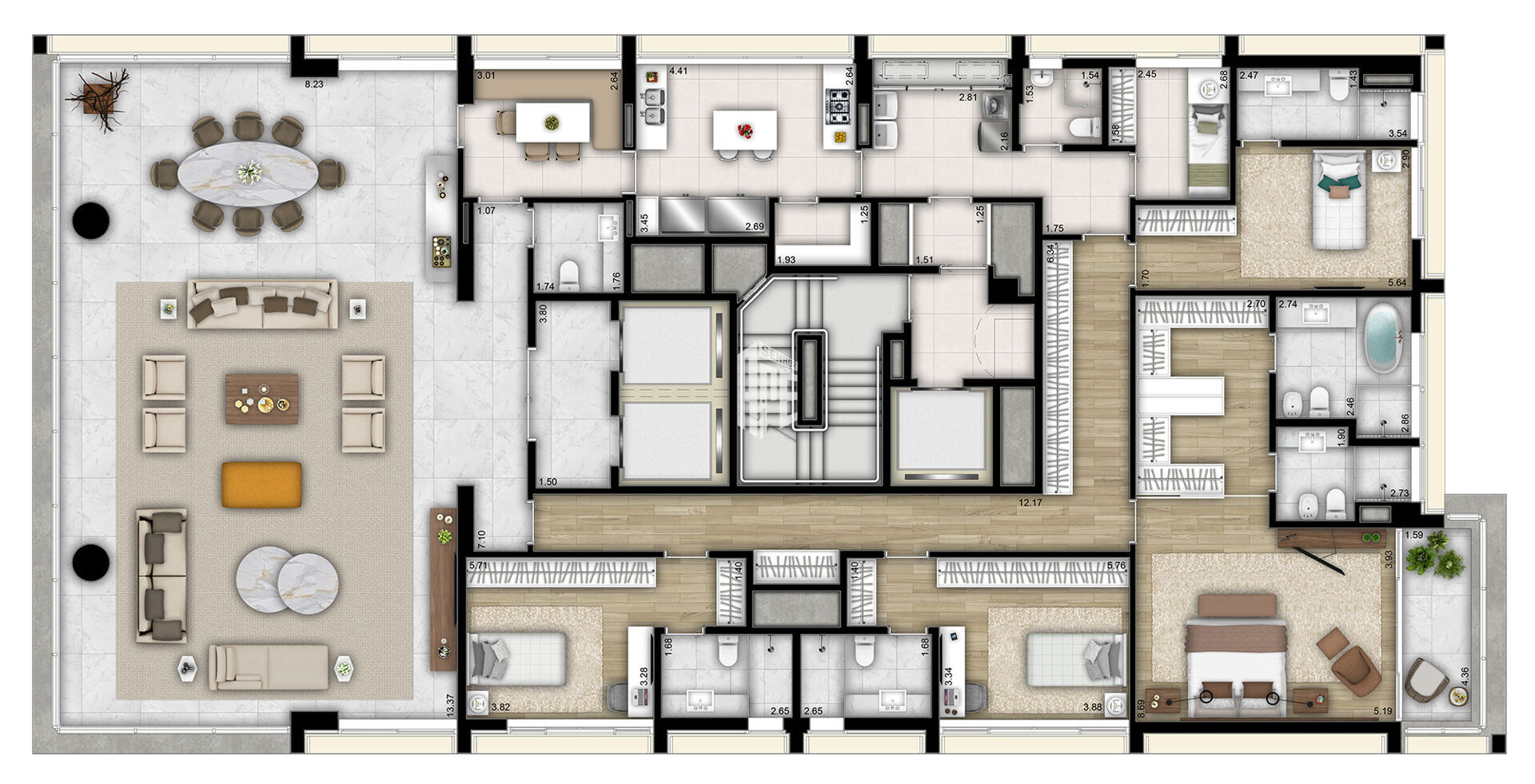 Apartamento à venda com 4 quartos, 359m² - Foto 84