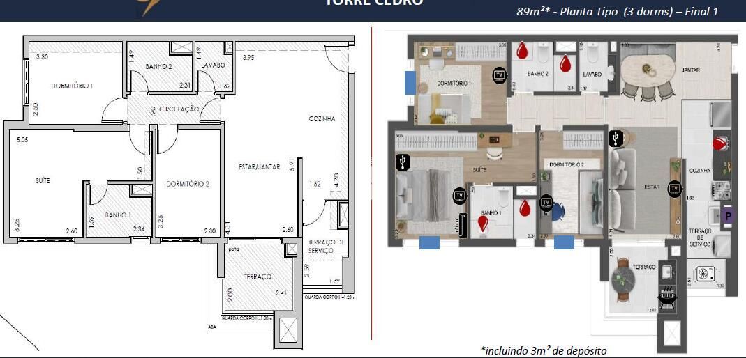 Apartamento, 3 quartos, 79 m² - Foto 76